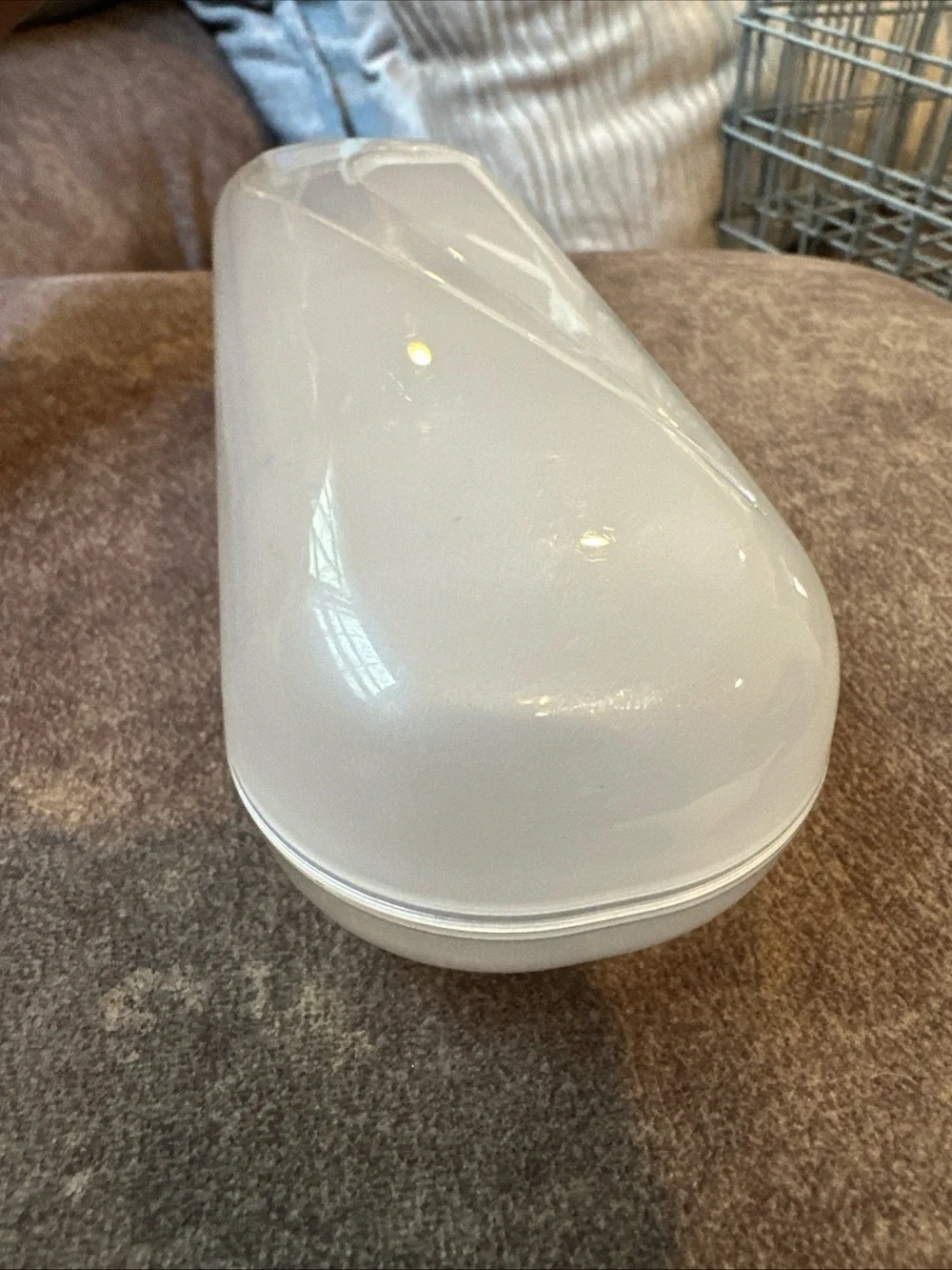 Nike White Sunglasses Case with Translucent Swoosh